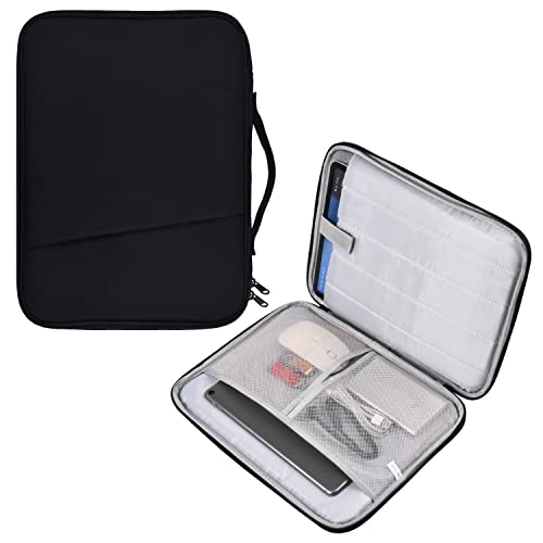 12-12.9 Inch Tablet Sleeve Bag for 12.4" Samsung Galaxy Tab S10+ S9+ Plus/S8+/S7+ Plus/S7 FE,13" iPad Air M4 M3 M2/iPad Pro M5 M4/Pro 12.9"/Microsoft Surface Go 2 12.4"/Pro 11 10 Carrying Case-Black - color: Black, size: 12.9 Inch