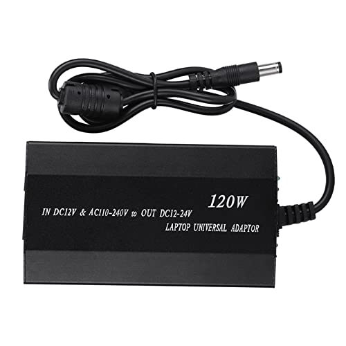 ZJchao 120W Universal Notebook Power Adapter with 8 Connectors and USB Port for Home, Car, and Travel Use (US Plug)