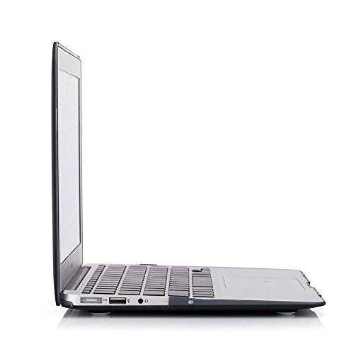Compatible with MacBook Air 11 Inch Release (A1370/A1465) - Slim Snap On Hard Shell Protective Cover and Keyboard Cover (Black) - color: black