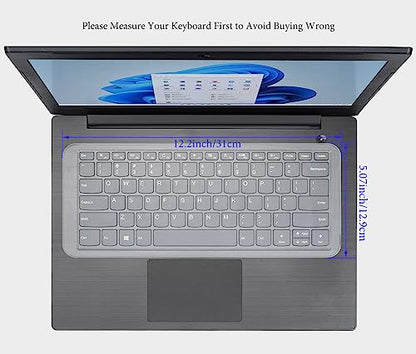 Universal 13" 14" Laptop Keyboard Cover Skin for 13-14 Inch Laptop Notebook Keyboard, Ultra Thin Dell HP Acer ASUS Lenovo MacBook Keyboard Protector(12.2" x 5.07") - Clear - size: 13-14 inch Universal Laptop Keyboard