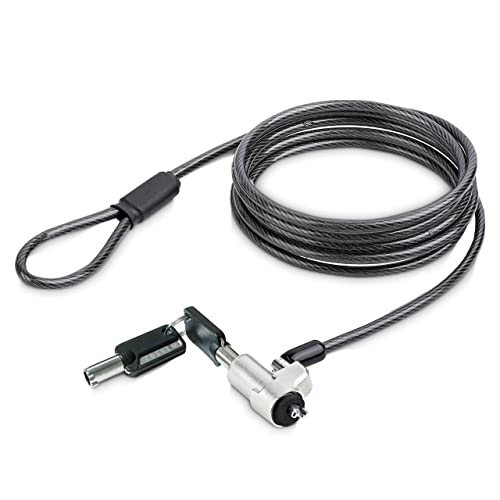 StarTech Laptop Cable Lock, Compatible with Noble Wedge; 6.6ft, TAA (2m) | Security Cable for Dell XPS/Latitude/2-in-1 Notebooks, Anti-Theft Keyed Lock, Steel Cable Lock For Laptop, NBLWK-LAPTOP-LOCK - size: Nobel Wedge, style: Unique Keyed