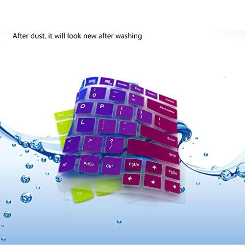 2 Pack Keyboard Cover for Lenovo Thinkpad X1 Carbon 14" 5th/6th/7th Gen,ThinkPad X1 Yoga Gen 3/4/5, Thinkpad T14 T480(s) T490/S T495(S) L380 L390 L480 L490 L14 14",New S2,ThinkPad P1 Gen 2 - color: Rainbow+Clear