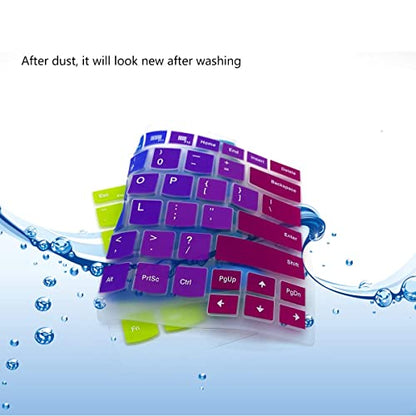2 Pack Keyboard Cover for Lenovo Thinkpad X1 Carbon 14" 5th/6th/7th Gen,ThinkPad X1 Yoga Gen 3/4/5, Thinkpad T14 T480(s) T490/S T495(S) L380 L390 L480 L490 L14 14",New S2,ThinkPad P1 Gen 2 - color: Rainbow+Clear
