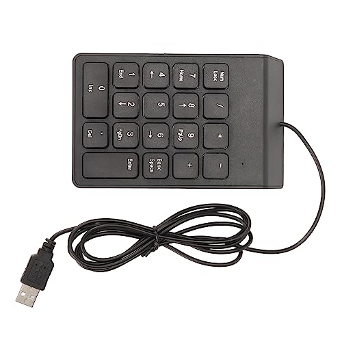 Wired Number Pad 18 Keys, Ergonomic USB Mini Numeric Keypad, Plug and Play Quiet Typing for PC Laptop Desktop, 2 Pack (Silicone) - size: Silicone