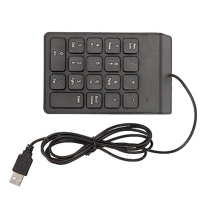 Wired Number Pad 18 Keys, Ergonomic USB Mini Numeric Keypad, Plug and Play Quiet Typing for PC Laptop Desktop, 2 Pack (Silicone) - size: Silicone
