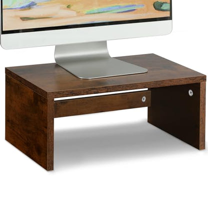 TEAMIX Higher Monitor Stand Riser-6.7 inch, Monitor Riser with Storage for Desk Small Monitor Stand TV/Screen/PC/Laptop Riser Computer Stand Desktop Shelf