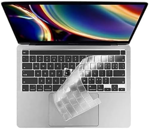 Ultra Thin Clear Keyboard Cover for 2020-2024 New MacBook Pro 13 Inch Model A2338 M2 M1 A2289 A2251 & 2020 2019 MacBook Pro 16 inch Model A2141 with Touch Bar & Touch ID Keyboard Skin Protector Cover - size: Mac Pro 13(No Cover Touchbar)