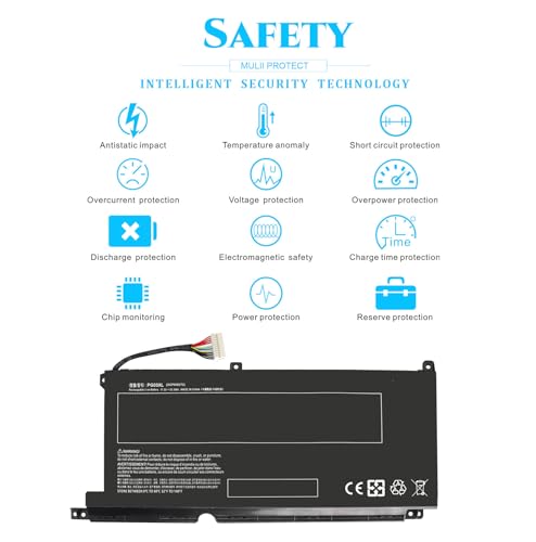 PG03XL Replacement HP Pavilion Gaming 15-DK 15T-DK 15-EC Laptop Battery for hp Pavilion 15-DK0XXX 15-DK0056WM 15-DK0068WM 15-DK0055NR 15T-DK200 15-EC0013DX 15-EC1073DX L48495-005 52.5Wh(Type A)