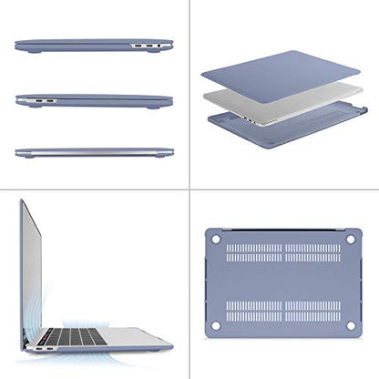 MOSISO Compatible with MacBook Pro 13 inch Case M2 M1, Lavender Gray | Plastic Hard Shell Case Cover 2026-2016A2338 A2251 A2289 A2159 A1989 A1708 A1706 with/without Touch Bar - color: Lavender Gray