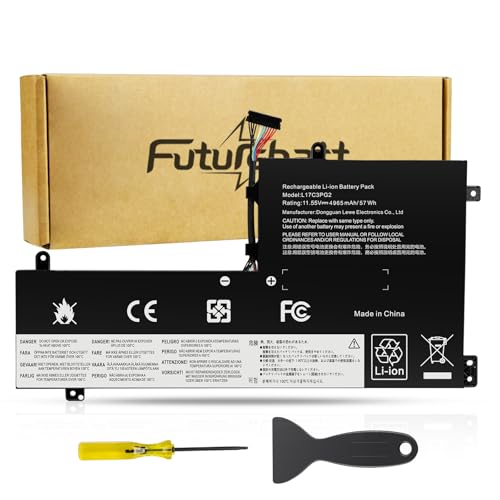 Futurebatt L17C3PG2 L17M3PG2 Laptop Battery Replacement for Lenovo Legion Y7000 Y7000P-1060 Y530-15ich-1060 Y540-15IRH Y545-81Q6 Y540 Series 5B10Q88555 5B10T310455 11.52V 57Wh - size: L17C3PG2 10.00 6.50 1.14