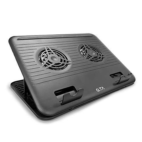 Laptop Cooler Cooling Pad 10"-16" Notebook Cooler Cooling Stand - Slim Portable USB Powered 2 Fans, Adjustable Mounts Laptop Stand Height Angle.