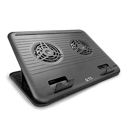 Laptop Cooler Cooling Pad 10"-16" Notebook Cooler Cooling Stand - Slim Portable USB Powered 2 Fans, Adjustable Mounts Laptop Stand Height Angle.