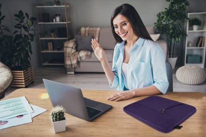Laptop Case Bag 15.6 inch, Shockproof Protective Computer Carrying Cover with Front Pocket, Briefcase Handbags Laptop Sleeve for 15.6 inch HP, Dell, Acer, Asus, Notebook, Purple - color: Purple, size: 15.6 inch