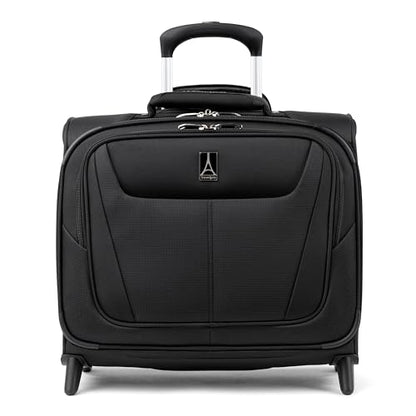 Travelpro Maxlite 5 Softside Rolling Underseat Tote, Black, 14-Inch | Lightweight Carry-On 2-Wheel Upright Luggage, Personal Item Size, Designed for Both Men & Women