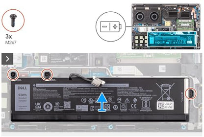 DELL X9FTM 11.55V 7650mAh 93Wh 6-Cell Lithum-Ion Recharged Battery For DELL Precision 7670 7680 7770 7780 Mobile Workstation Series Laptop DP/N: P114F P114F001 P114F002 P115F P115F001 P115F002 0X9FTM