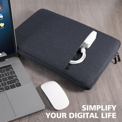 NIDOO 16 inch Laptop Sleeve Carrying Case Computer Protective Cover for 16" ThinkPad E16 Gen 2 / L16 Gen 6/ Z16/ ThinkBook 16 Gen 7 8/15 inch MacBook Air M5 M4/ Dell 16 Plus/HP ASUS Acer - color: Navy Blue, size: 15-16 Inch / Macbook Pro 15 16