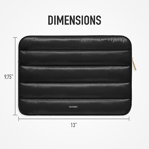 Vandel The Original Puffy Laptop Sleeve 13-14 Inch, Laptop Sleeve for Women | Protective Carrying Case Cover for MacBook Pro 14 in, MacBook Air 13 Inch, iPad Pro 12.9, Dell, Asus, HP - color: e. Shiny Black