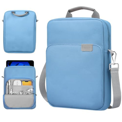 TiMOVO 9-11" Tablet Sleeve Bag Carrying Case with Strap, Dusty Blue | Fits iPad A16 11", Pad Air 11/5th & 4th 10.9", 10th Gen/10.2", Galaxy Tab A11 Plus, Multi-Pocket, Handle, Padded Protection - color: Dusty Blue, size: 9-11