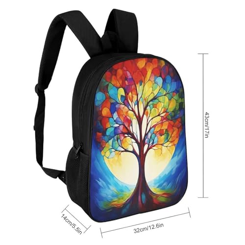 17 Inch Tree Laptop Backpack for Men Women Waterproof Lightweight Travel Backpack Commuter Bag Large Capacity Casual Daypack for Business Trip & Outdoor