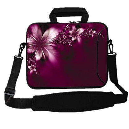 10 inches Messenger Bag Carrying Case Sleeve with Handle Accessory Pocket Fits 7 to 10-Inch Laptops/Notebook/ebooks/Kids tablet/Pad (7-10.2 inch, Flowers) - color: Flowers, size: 7-10.2 inch