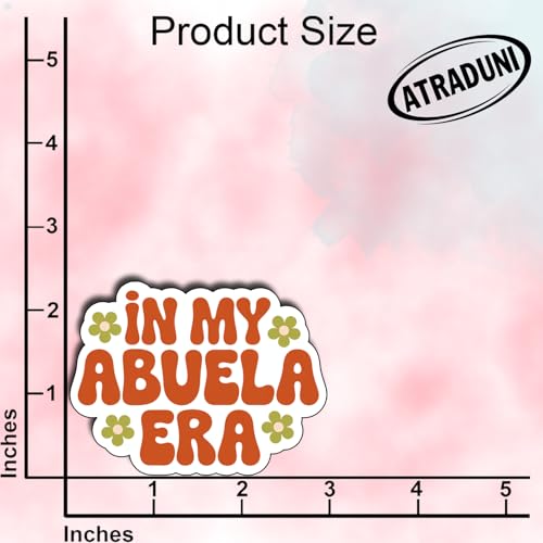 (3Pcs) in My Abuela Era Sticker Funny Mom Stickers Waterproof Vinyl Decals for Books Laptops Phones Tumblers Water Bottles Gifts for Mom Grandma Auntie 2.3"x3" - color: In My Abuela Era