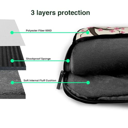 Laptop Bag Case Pink Cherry Blossom Flowers Computer Messenger Shoulder Bag Laptop Sleeve Briefcase - size: 13 inch