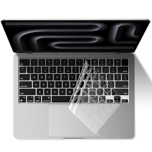 EooCoo Keyboard Cover Skin for MacBook Neo, Pro 14/16, Air 13/15, Clear | Invisible, Anti Fingerprints & Dust, for 2026-2021 M5-M1 Pro/Max MacBook Pro 14/16, M5-M2 MacBook Air 13/15, MacBook Neo 13 - color: Clear