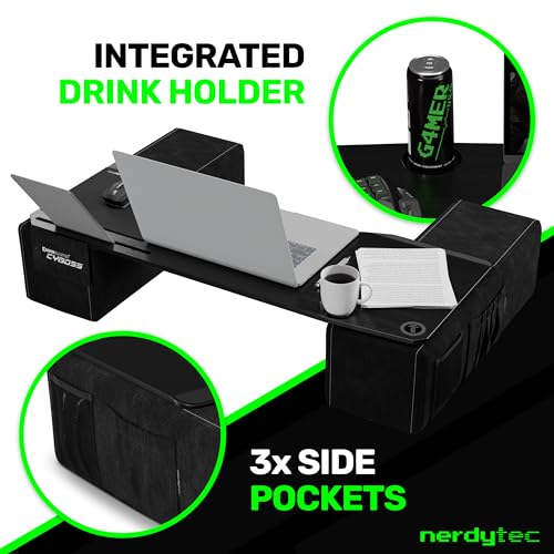 Couchmaster CYBOSS, Extra Wide Laptop Stand for Couch and Bed, Ergonomic Design with Cushions, Lap Desk for Notebooks up to 18 Inches, You are The Big Boss! The CYBOSS!