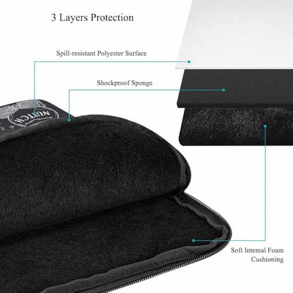 Laptop Sleeve Bag 15.4 15.6 Inch,Witch Halloween Witchcraft Black Magic Palmistry Protective Polyester Computer Cases Laptop Cover Briefcase Bag Tablet Travel Cover - color: LPS-016