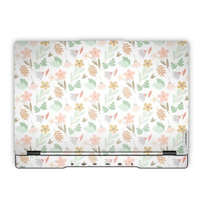 Glossy Glitter Laptop Skin Compatible with Lenovo Legion 5 Gaming Laptop (15IRX9) 2024 - Neutral Flowers - Premium 3M Vinyl Protective Wrap Decal Cover - Easy to Apply | Crafted in the USA - color: Neutral Flowers, size: Legion 5 Gaming (15IRX9) 2024 Full
