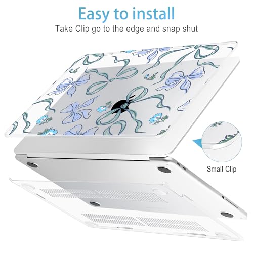 Mektron Case for 2026 MacBook Neo 13-inch A18 Pro chip A3404 Laptop Cover with 13-inch (Diagonal) Liquid Retina Display+ Keyboard Cover+ Screen Protector, Bows C355 - color: Bows C355
