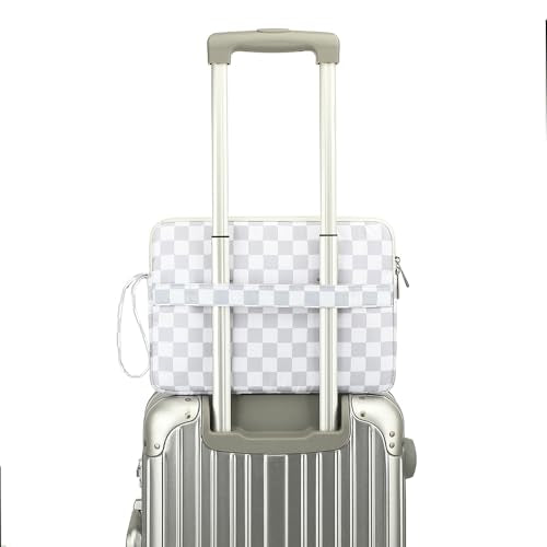 Canvaslife 13.3-Inch Laptop Case, Shockproof, Waterproof and Protective Travel Sleeve Compatible with MacBook Air, MacBook Pro, HP, Lenovo, Dell Inspiron 13-13.3-Inch Laptops (Grey Checker) - color: Grey Checker, size: 13 inch/13.3 inch
