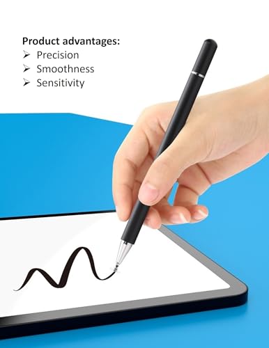 2-in-1 Stylus Pen for Samsung Galaxy Tab A11/A11+/A9/A9+/7 Lite/A7/A8/A8 Plus Stylus for iPad/iPhone/Fire/Lenovo/Pixel Tables All Android,&iOS Touch Devices (2*Stylus-Black) - color: 2*Stylus-Black