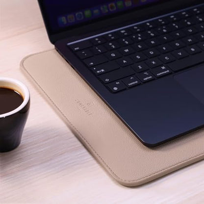 Comfyable Laptop Sleeve 14 Inch Precisely Compatible with MacBook Pro M5 M4 M3 M2 Pro/Max 2026-2021, Faux Leather Cover Case, 14 in, Sand - color: Sand, size: For 14" MacBook Pro