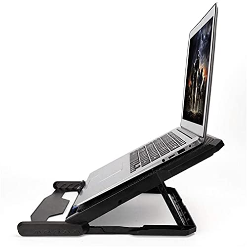 Laptop Cooling Pad for 12"-17" Notebook with Adjustable Fan Speed Adjustable Mount Stand, Dual USB Ports 6 Silent Fans Cooler Pad Very Silent