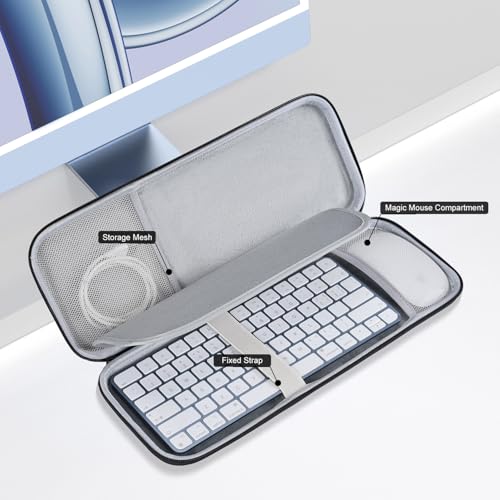 Magic Keyboard Sleeve Case Cover, Hard Storage Case Bag Compatible with Apple iMac 24 inch M4 M3 Magic Keyboard w/Out Touch ID A2449 A2450 A1644 & Magic Mouse Combo