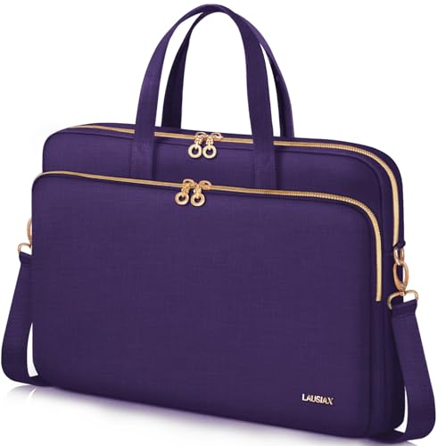 Laptop Case Bag Women Men Computer Sleeve Compatible with MacBook/Dell/HP/Acer/ASUS, Waterproof Shoulder Carrying Briefcase, Violet, 17-17.3 Inch - color: Violet, size: 17.3 inch