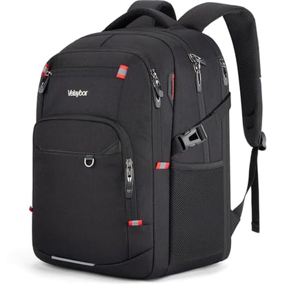 40L Expandable Laptop Backpack, Anti-thief Travel Backpack, Airline Approved Business Waterproof Carry on Luggage, Fits 15.6" Laptop for Men Women - color: Black, size: 15.6 inches
