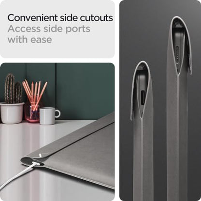 Spigen Valentinus Protective Laptop Sleeve, 16-Inch MacBook | For MacBook Pro/Air M1-M5 Chips (2021-2026) - City Gray - color: City Gray, size: 16-inch