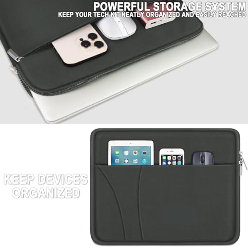 14 inch Laptop Case, Traveling Laptop Sleeve with Zippered Pocket, Shockproof Protective Carrying Briefcase Computer Bag for 14" MacBook Air/Pro, HP, Dell, Lenovo, Acer, Grey - color: Grey, size: 14 inch