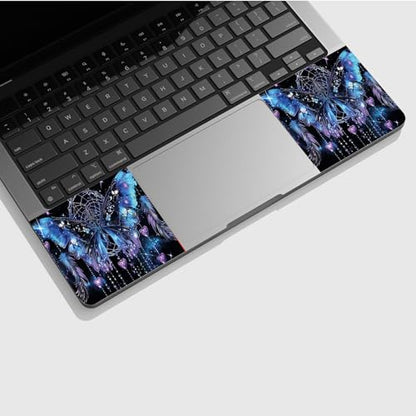 Universal Laptop Skin Sticker with 2 Wrist Pad Skins, Waterproof Scratch Resistant Vinyl Laptop Cover Decal, Cut to Fit for 11–15.6 Inch MacBook HP Dell Lenovo, Heart Butterfly - color: Heart Butterfly