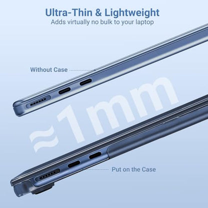 MOSISO Compatible with MacBook Air 13 inch Case M5 2026 M4 M3 M2 2025-2022 | A3449 A3240 A3113 A2681, Scratch-Resistant Shock-Absorbent Reinforced Hard Shell Cover for MacBook Air 13.6 Case, Midnight - color: Midnight