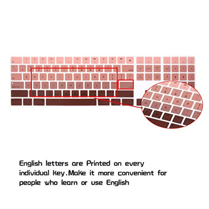 HRH Ombre Brown Silicone Keyboard Cover Keypad Skin for Magic Keyboard with Numeric Keypad A1843 MQ052LL/A Released in 2017 (US Layout) - color: Ombre Brown