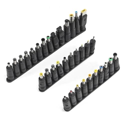 DC Power Connector AC Power Adapter Connector Kits Universal Laptop Notebook DC Plug Set Jack Tips for Low Current Transmission to Led Strip/Router(34pcs) - size: 34pcs