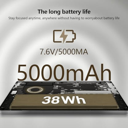 2026 Laptop, 15.6 inch Laptop Computer Celeron N5100 Up to 2.8GHz, Lap Top PC with 16GB RAM 512GB SSD, Backlit KB, Fingerprint, FHD 1080P, 180° Open, Mini HDMI, Win 11 Pro, Laptops for Study Work