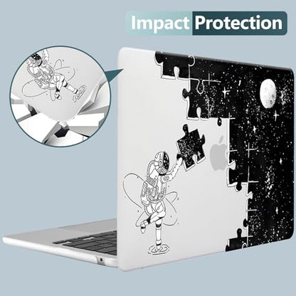 Compatible for MacBook Pro 14 Inch Case 2025-2021 M4 M3 M2 M1 Pro/Max Chip A3112 A3185 A3401 A2918 A2992 A2779 A2442, Cute Aesthetic Plastic Hard Shell & Keyboard Cover, Space Puzzle - color: 00 Space Puzzle