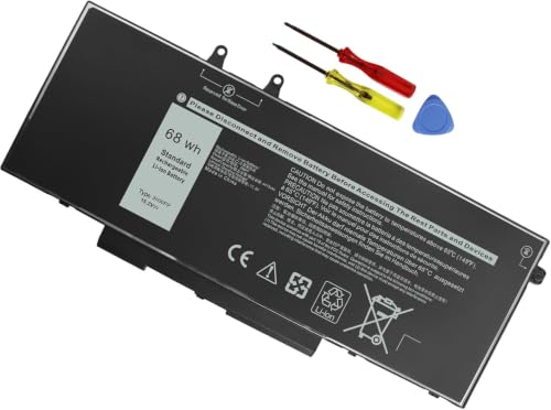 68Wh 3HWPP 15.2V Battery Replacement for Dell Inspiron 7706 2-in-1 Black | Inspiron 17 7500 7506 2-in-1 Black, Latitude 5401 5410 5411 5501 5510 5511 Precision 3551 3541 1VY7F - size: 9.38*4.13*0.25inch 3HWPP