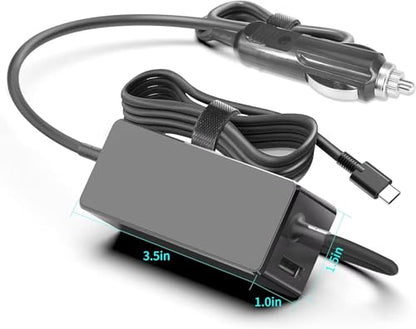 100W USB C Laptop Car Charger PD Fast Charging Adapter Compatible with Dell | XPS Latitude Precision, Lenovo ThinkPad Yoga IdeaPad, MacBook Pro Air, HP EliteBook Spectre, LG Gram, Chromebook