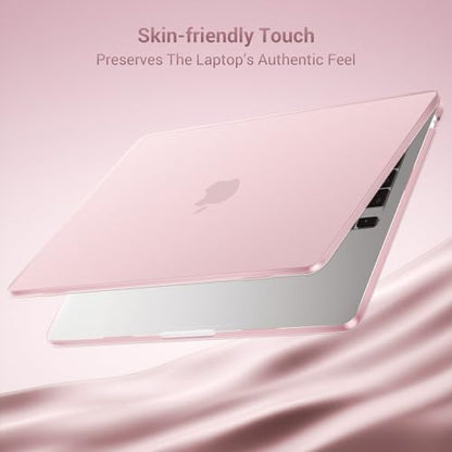 MOSISO Compatible with MacBook Air 13 inch Case M5 2026 M4 M3 M2 2025-2022 | A3449 A3240 A3113 A2681, Hard Shell&Keyboard Cover&Screen Film&Pouch for MacBook Air 13.6 inch Case, Baby Pink - color: Baby Pink