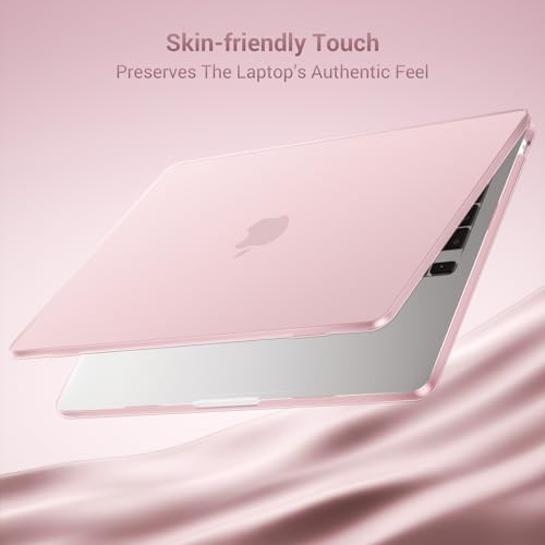 MOSISO Compatible with MacBook Air 15 inch Case M5 2026 M4 M3 M2 2025-2023 | A3448 A3241 A3114 A2941, Scratch-Resistant Protective Hard Shell Case&Keyboard Cover&ScreenFilm&Pouch, Baby Pink - color: Baby Pink